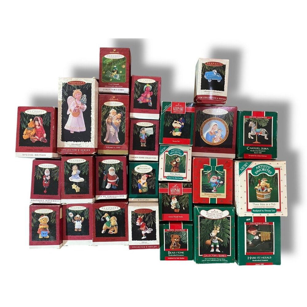 Vintage Hallmark Keepsake Christmas Ornament Lot Of 25 Santa Elves Angel 84 - 01 - Picture 1 of 7